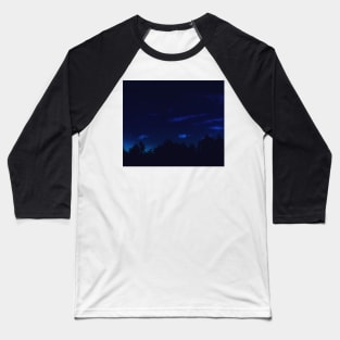 Starry Night Forest Aesthetic Calming Sky Stars Baseball T-Shirt